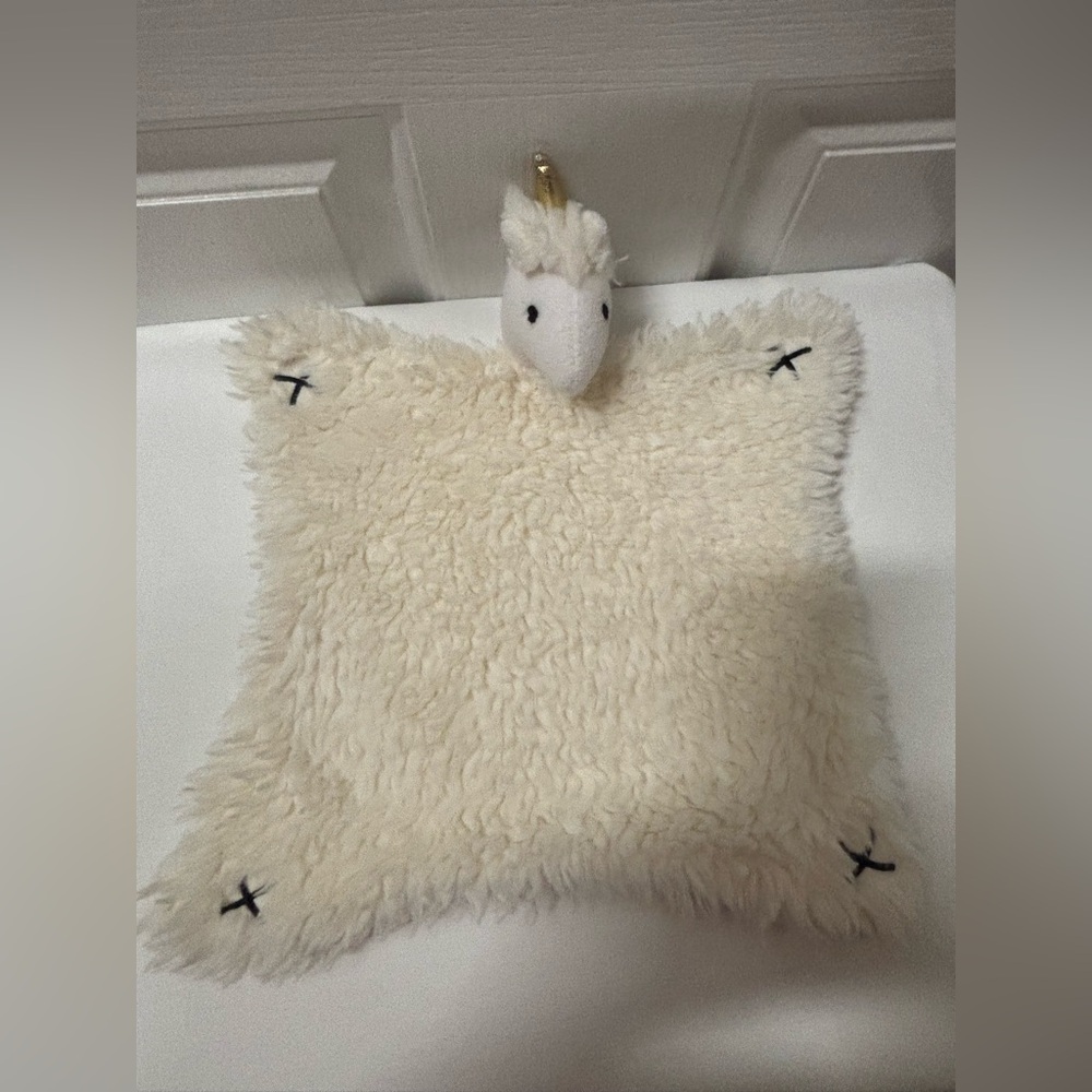 Pottery Barn Kids Unicorn Cream Security Blanket. Lovey.